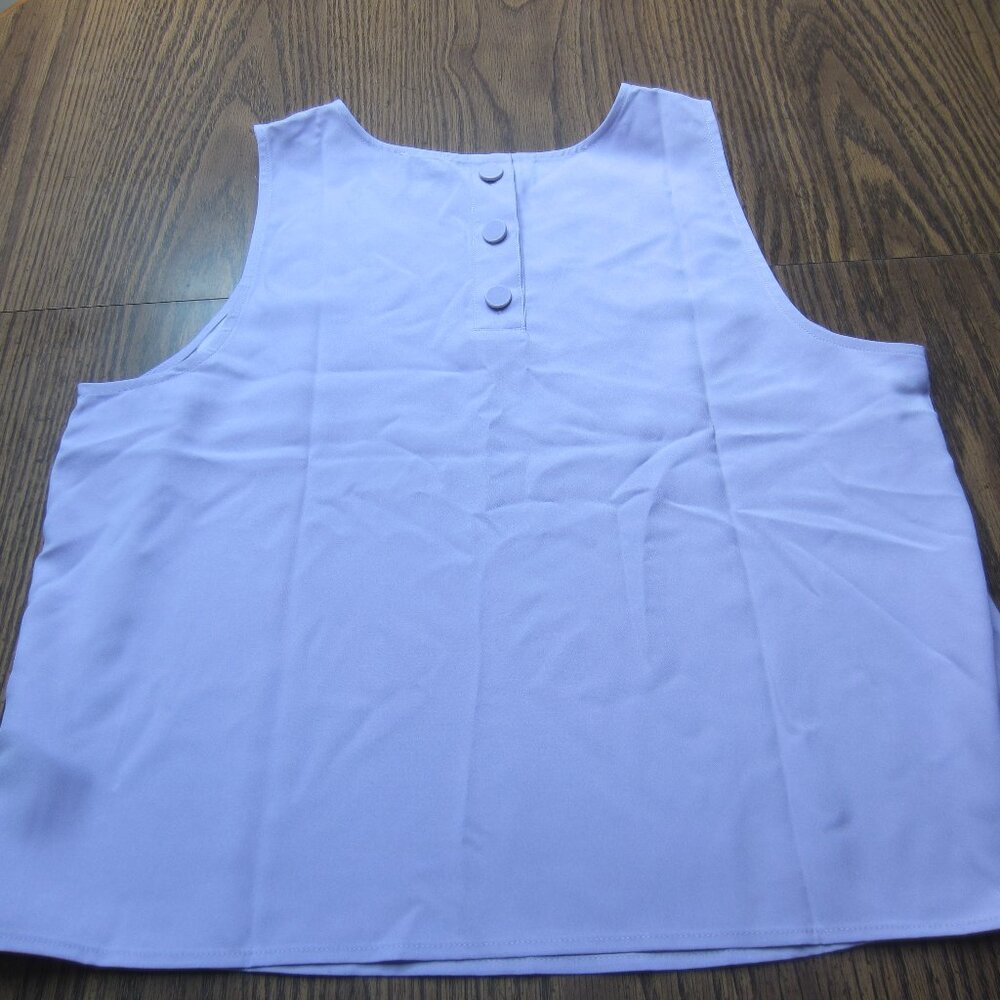 J Crew Factory Sleeveless Button Back Shell in Dried Lavender Large